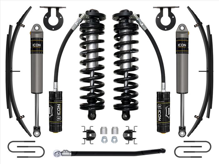 K63182 ICON 08-10 Ford F250/F350, 2.5-3" Lift, Stage 2 Coilover System w/ Leaf Springs at Sexton Offroad in Salt Lake City & Park City, Utah 1