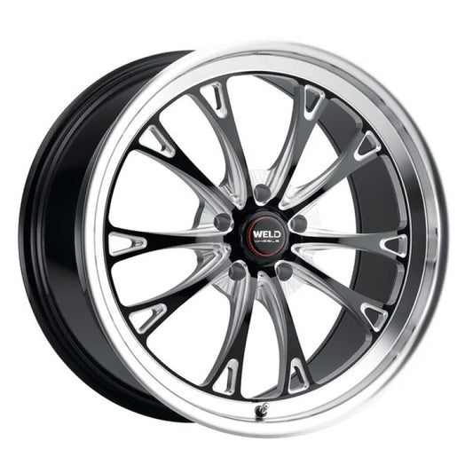 Weld Belmont Beadlock 17x10 / 5x120 BP / ET42 / BS 7.15 / 78.1 CB Gloss Black MIL