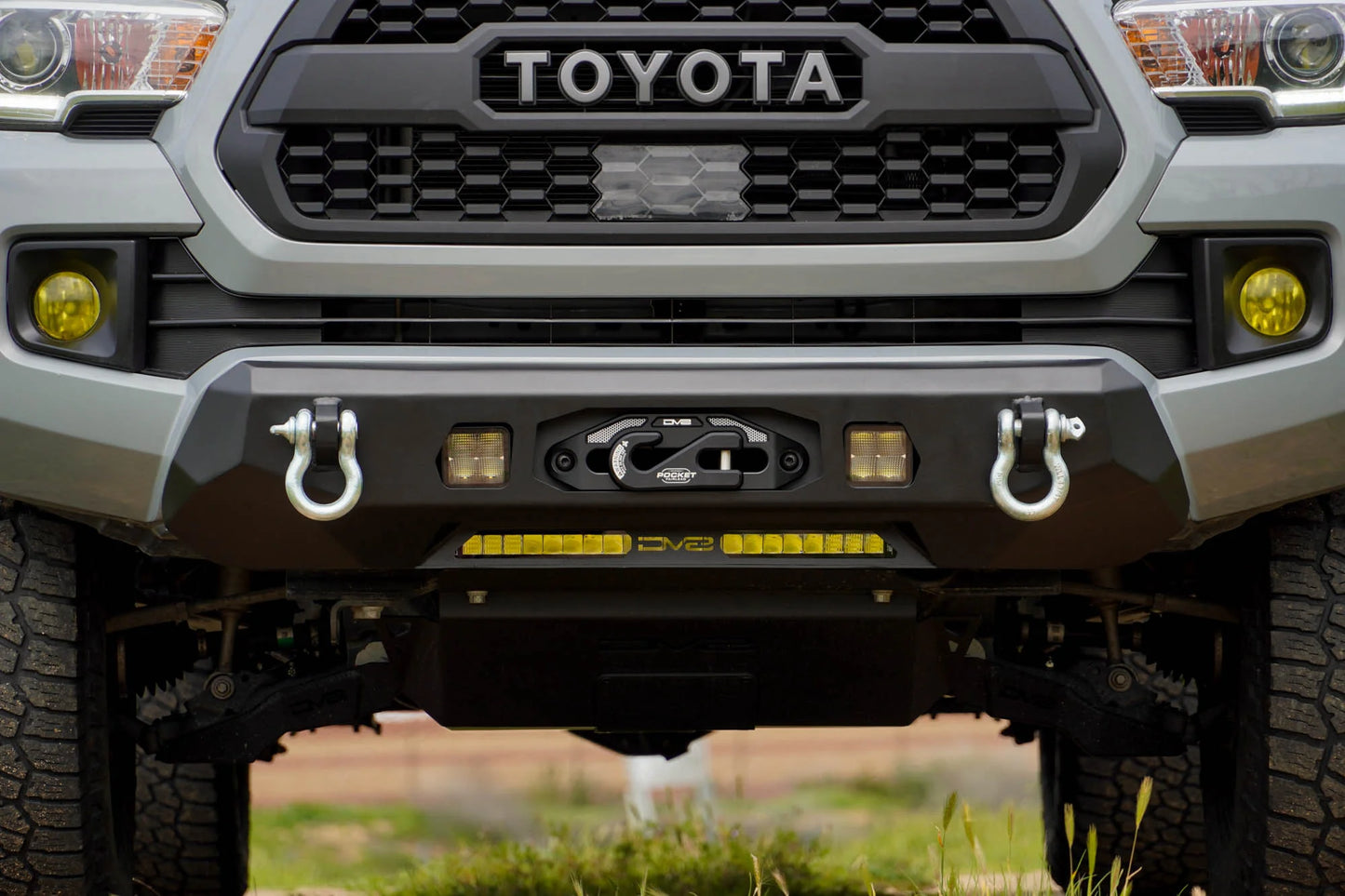 DV8 16-23 Toyota Tacoma Center Mount Winch Front Bumper