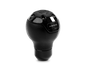 Momo Nero Shift Knob - Tall Black Leather, Black Chrome Insert