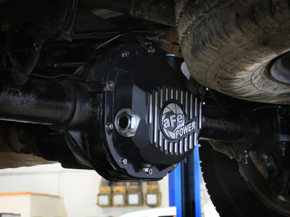 aFe 90-14 Ford F-150 Rear Differential Cover - Black w/ Machined Fins