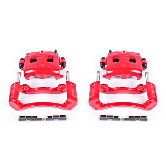 Power Stop 02-05 Dodge Ram 1500 Front Red Calipers w/Brackets - Pair