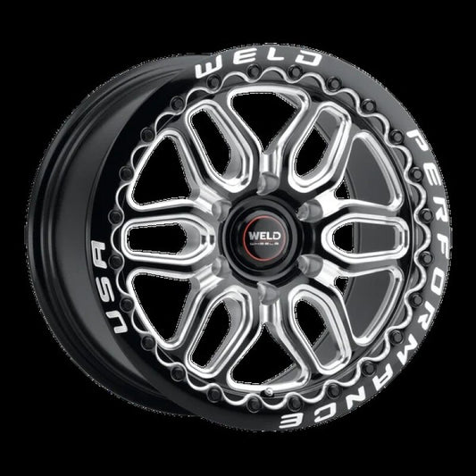 Weld Racing 17x10 Laguna 6 Bead Lock 6x135 BP 42 Offset 7.25 BS 87.1 Bore - Gloss Black MIL