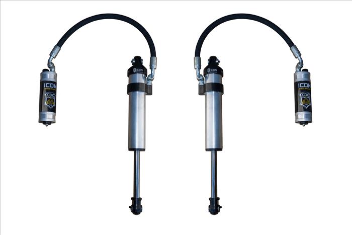 59702CP-CB ICON 2003-2023 Toyota 4Runner/2005-2023 Toyota Tacoma/2007-2014 Toyota FJ Cruiser, Front, 2.5 VS Stock Width Remote Reservoir w/ CDCV Secondary Shocks, Pair at Sexton Offroad in Salt Lake City & Park City, Utah 1