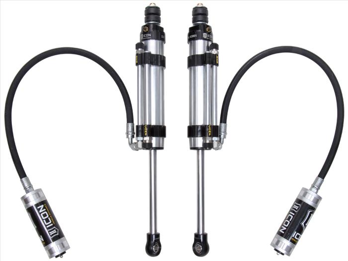 59910P ICON 2007-2014 Toyota FJ Cruiser/2003-2023 Toyota 4Runner/2003-2023 Lexus GX, 1-3” Lift, Rear 2.5 VS Omega Bypass Remote Reservoir Shocks, Pair at Sexton Offroad in Salt Lake City & Park City, Utah 1