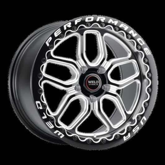 Weld Racing Laguna Bead Lock 17x10/  5x114.3 / ET49 / BS7.50 Gloss BLK MIL Wheel DIA 78.1