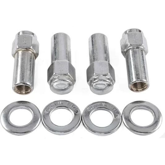 Weld Closed End Lug Nuts 12mm x 1.5 Thread Shank Seat - Chrome (4 Pack)
