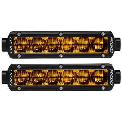 Rigid Industries 6in SR-Series Pro Dot / SAE Fog Lights (Pair) - Selective Yellow