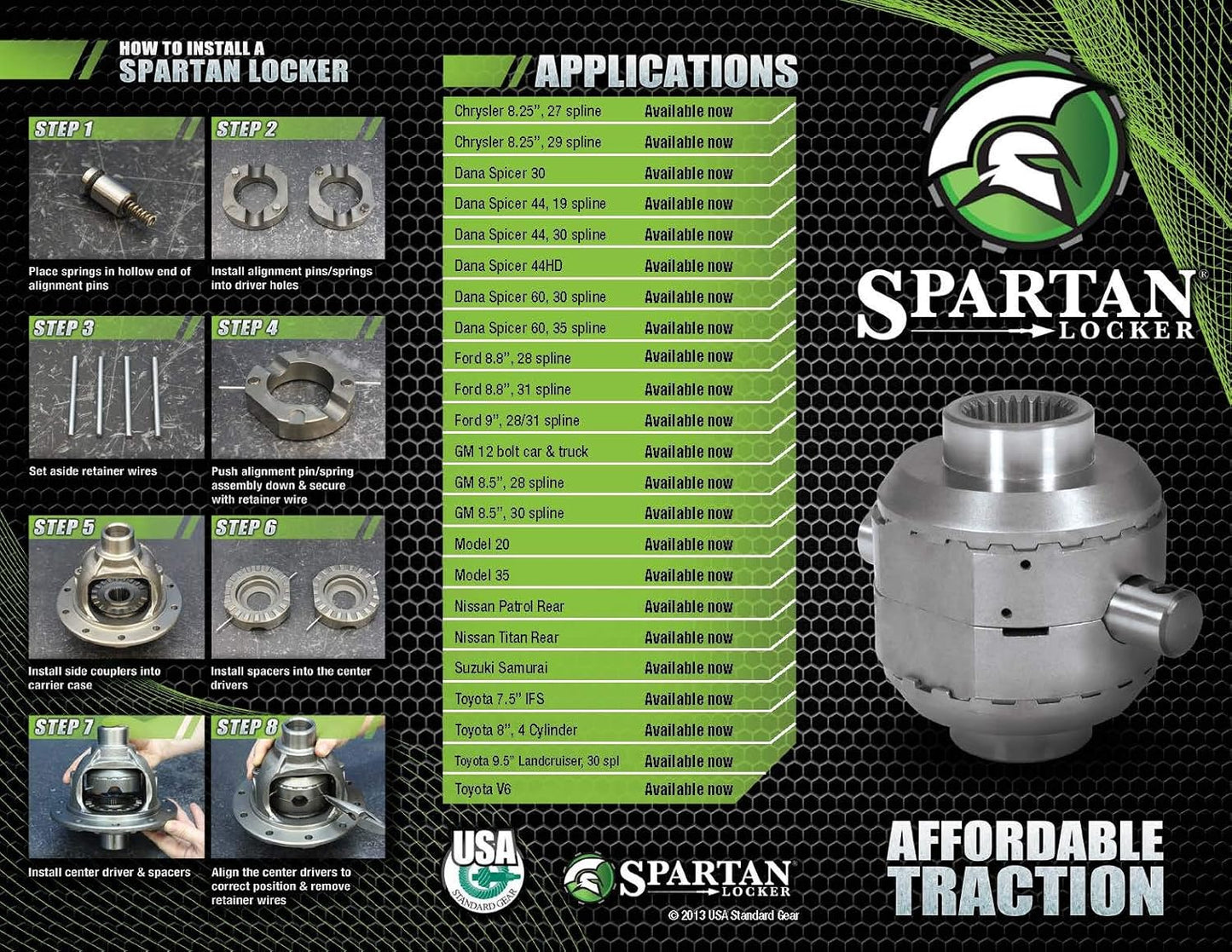 Spartan Locker for Ford 8"/9" – 28 or 31 Spline Axles