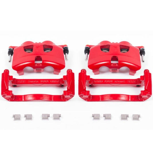 Power Stop 12-19 Ford F-150 Front Red Calipers w/Brackets - Pair