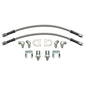 Wilwood 12in Length -3 to 3/8-24 IF 1/8-27 NPT 90 Degree Flexline Kit w/ Weld-On Bracket Tabs