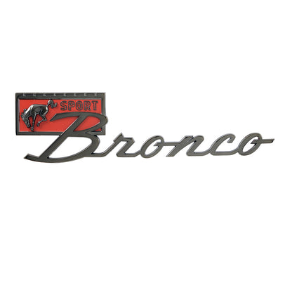Dennis Carpenter “Bronco” Fender Emblem - Black Chrome w/ Clips