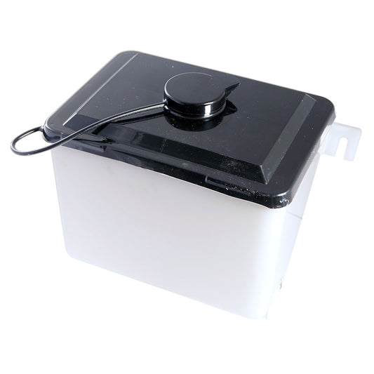 Windshield Washer Reservoir - 1971-79 Ford Truck and Bronco - White Plastic with Black Cap