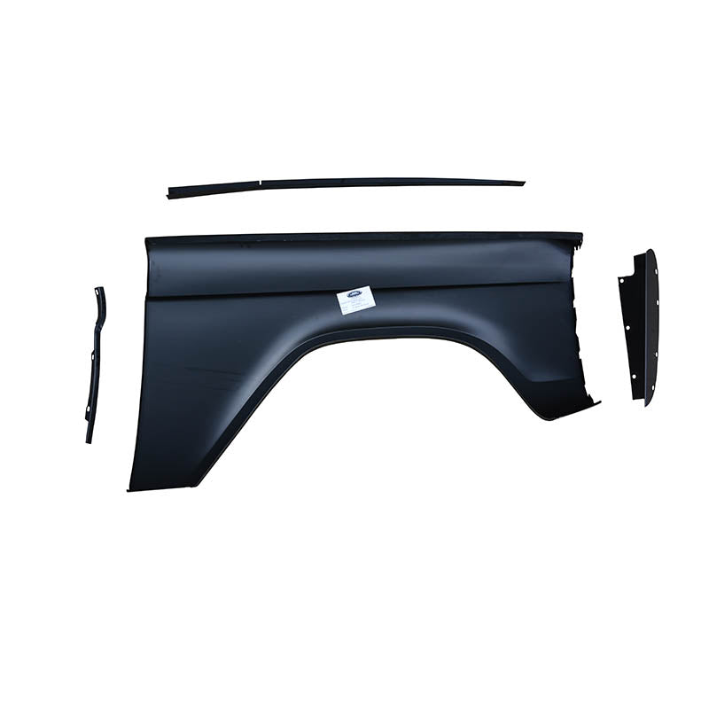 Dennis Carpenter Front Fender - Left - Unassembled - 1966-77 Ford Bronco