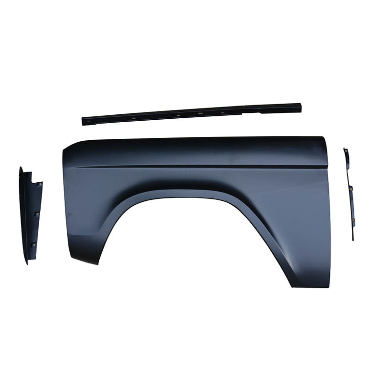 Dennis Carpenter Front Fender - Left - Unassembled - 1966-77 Ford Bronco