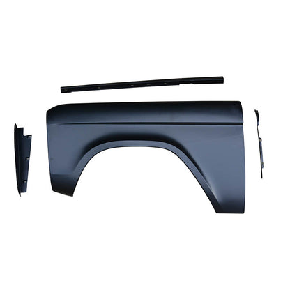 Dennis Carpenter Front Fender - Left - Unassembled - 1966-77 Ford Bronco