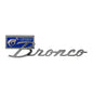 Dennis Carpenter "Sport Bronco" fender emblem- Chrome with blue 1967-77 Bronco