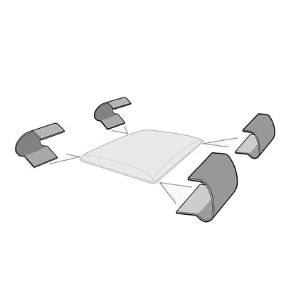 Dennis Carpenter Hardtop Drip Rail Seam Clips - Set of 4 - 1966-77 Ford Bronco