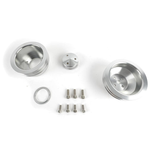 Scott Drake Aluminum V-Belt Pulley Set for Small Block Ford – Part #B-F102