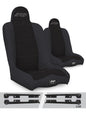 PRP Jeep Wrangler JK/JKU Daily Driver High Back Suspension Seats Kit (Pair) - Black