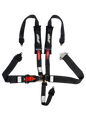 PRP 5 Pt Harness Latch and Link with 2in Shoulders-3in Lap Belts and Ratchet Straps SFI 16.1- Black