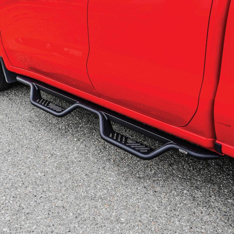 Westin 14-18 Chevy/GMC Silverado/Sierra 1500/2500/3500 Double Cab Outlaw Drop Nerf Bars Tex Black