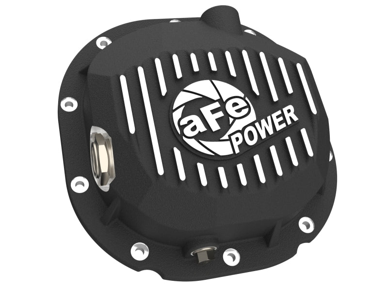 aFe 90-14 Ford F-150 Rear Differential Cover - Black w/ Machined Fins