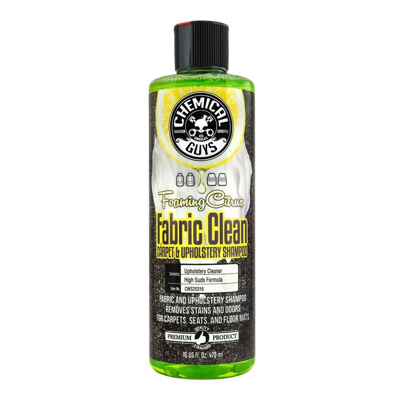 Chemical Guys Foaming Fabric Clean Carpet/Upholstery Shampoo & Odor Eliminator - 16oz - case of 6